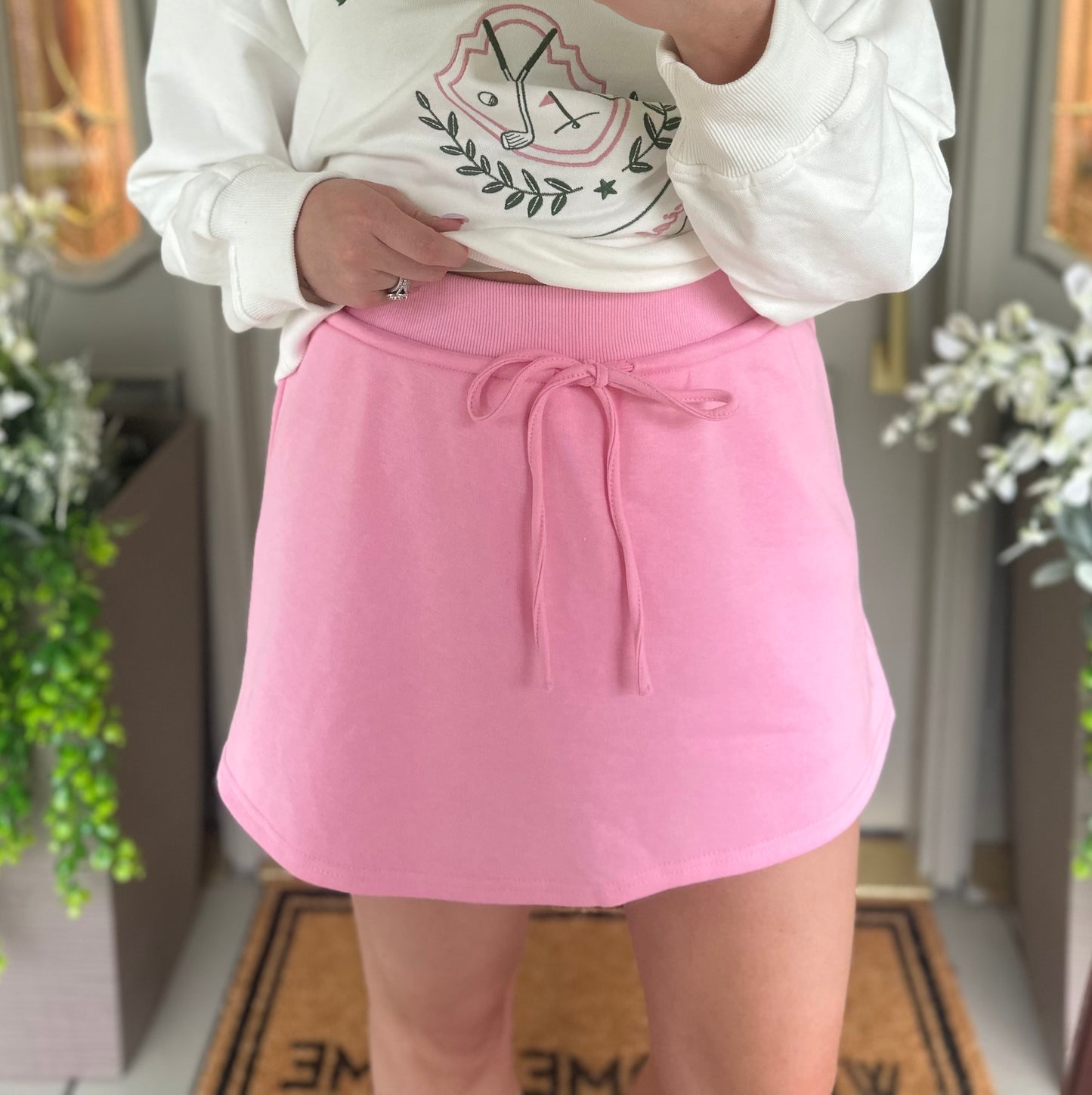 Bubble Gum Cotton Skort