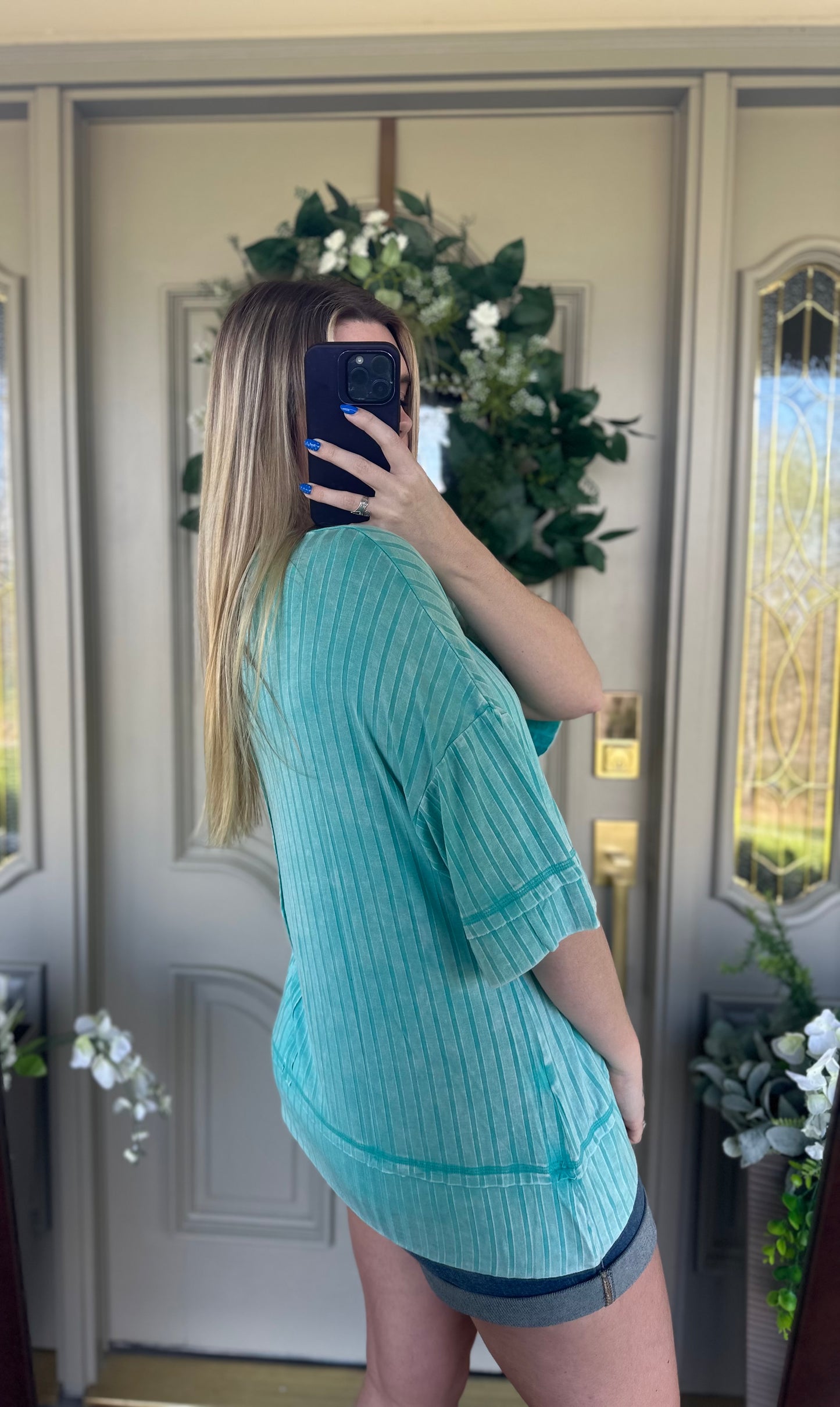 Buttery Soft Teal Top