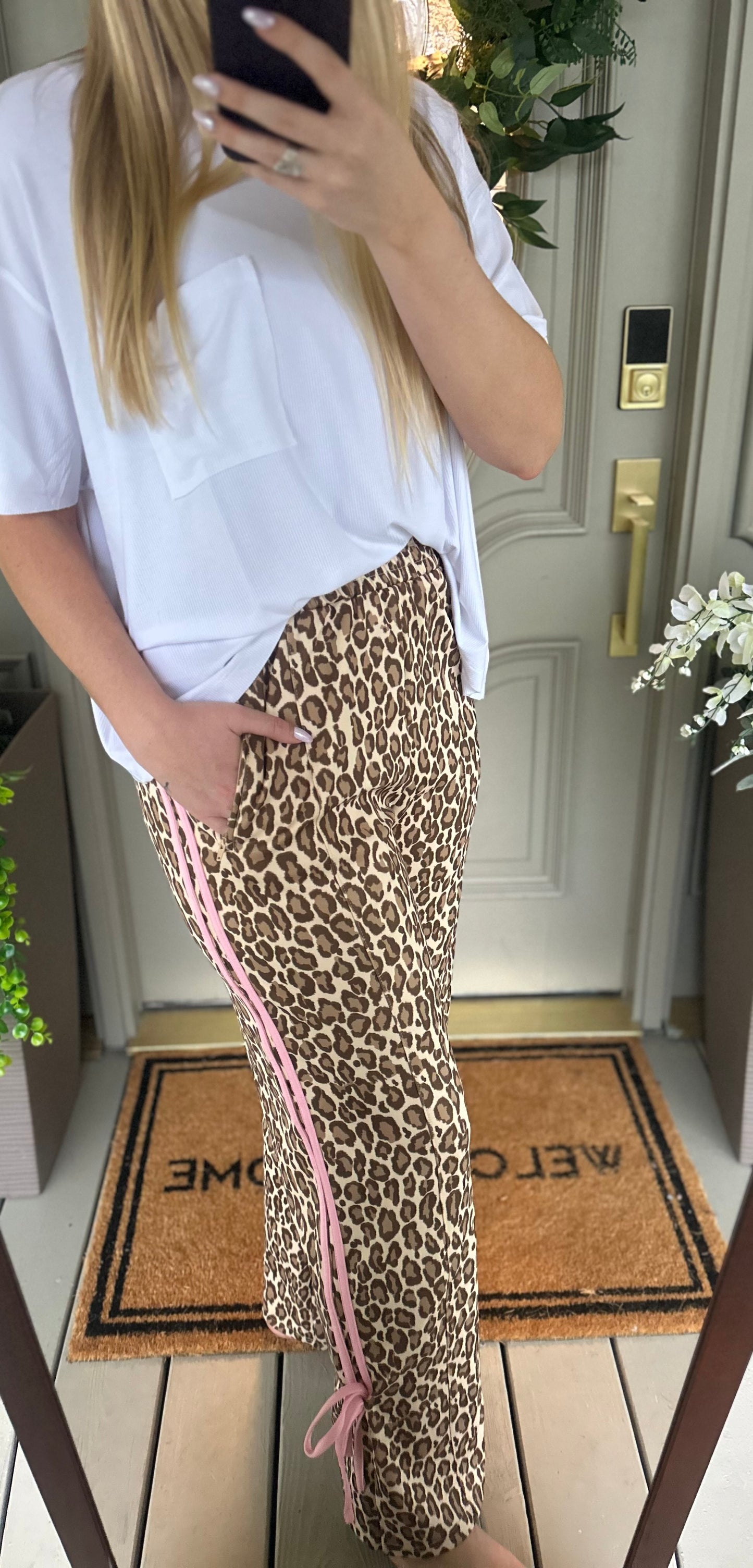 Cheetah Stripe Track Pants