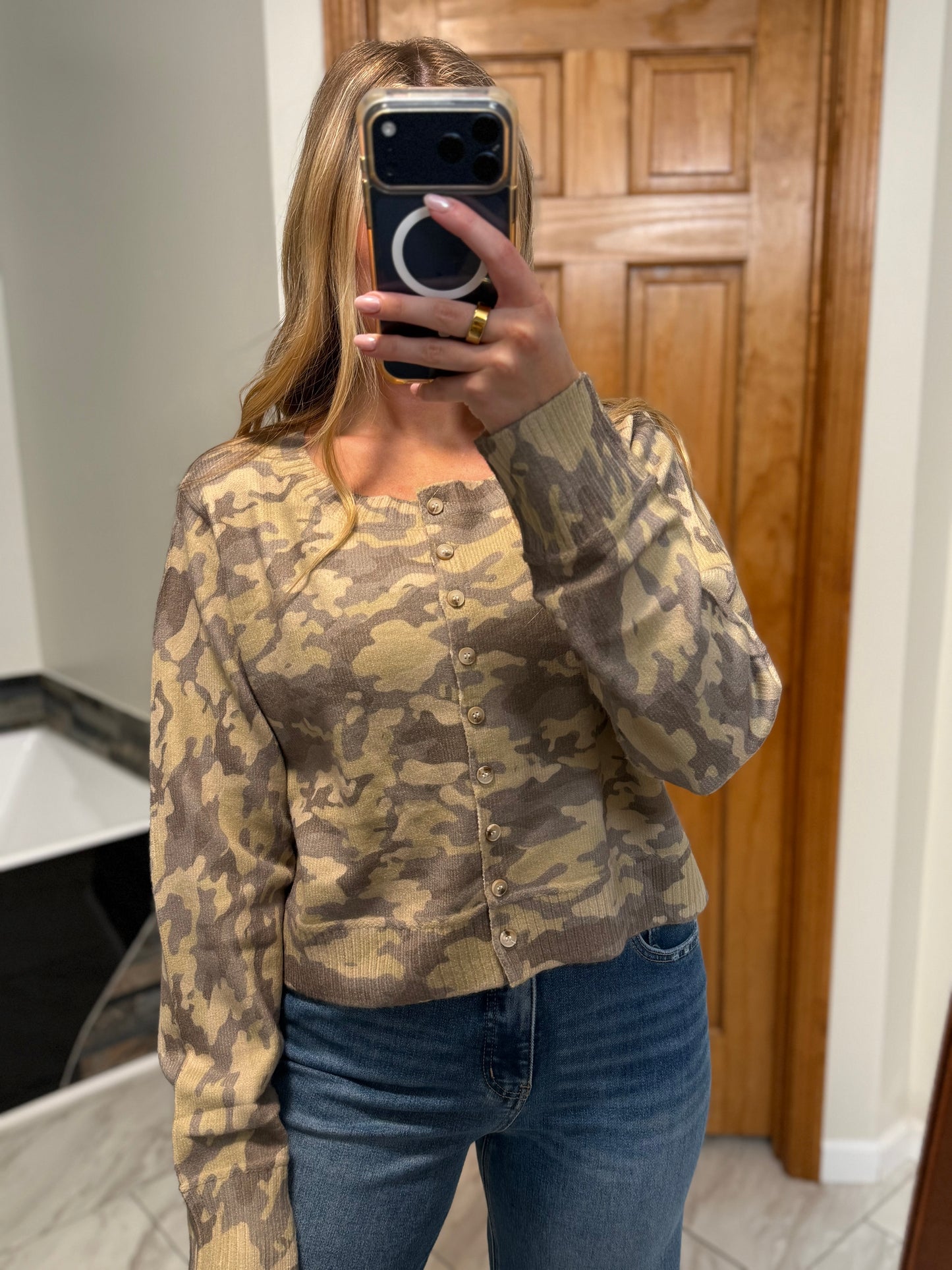 CAMO CARDIGAN