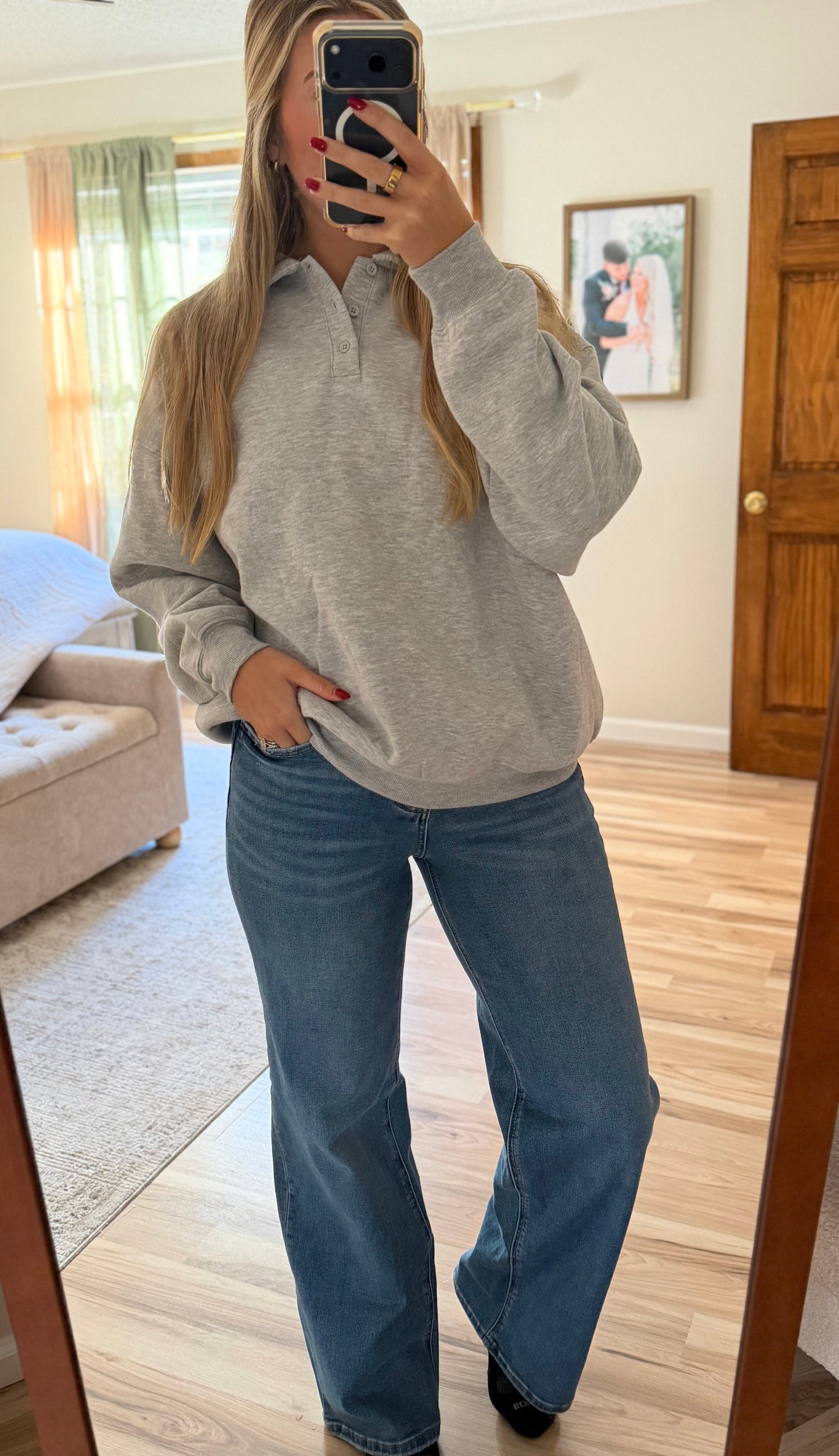 LOVERVET TUMMY CONTROL WIDE LEG JEANS