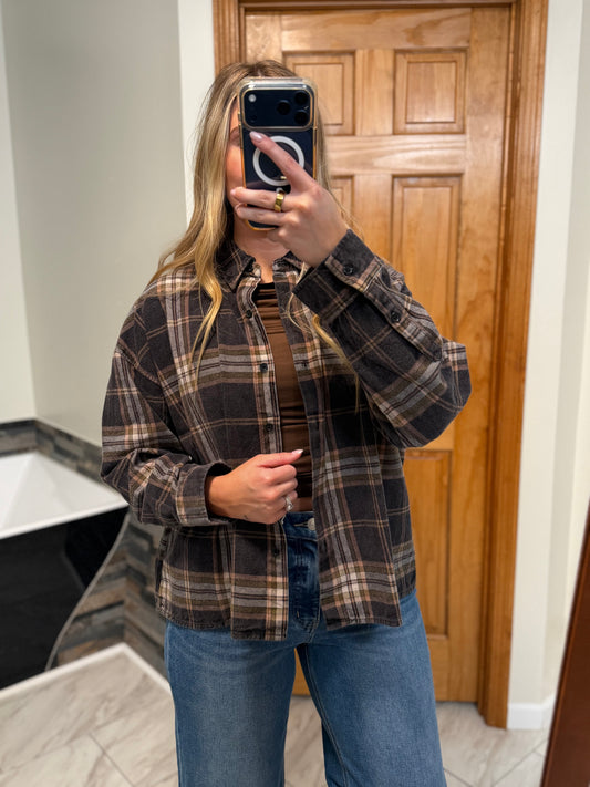 DARK WASH FLANNEL