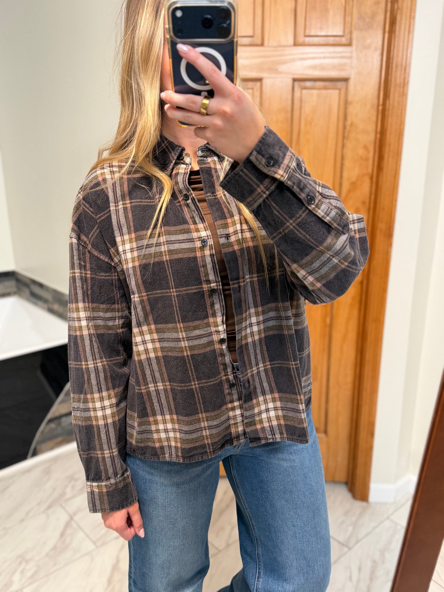 DARK WASH FLANNEL